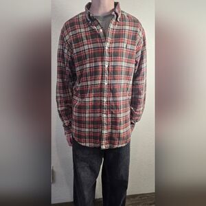 Polo Ralph Lauren Button Up Shirt Mens Large Long Sleeve Custom Fit Plaid